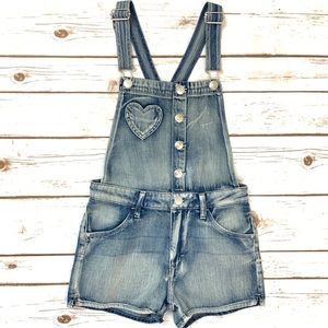 Light-Wash Denim H&M Overall Shorts